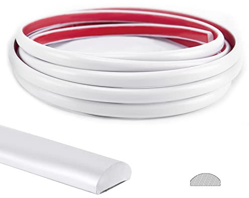 Art3d 25 Ft Peel and Stick Trim for Backsplash Tile Edge, Self-Adhesive Liner for Corner Decor in White