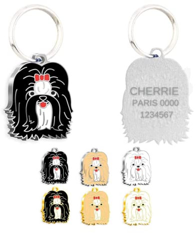 Pet Tag Art Shih-Tzu - Etiquetas identificativas personalizables para mascotas