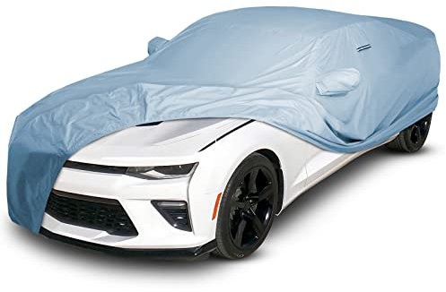 iCarCover Fits. [Chevy Camaro] Vollgarage Autoabdeckung Wasserdicht Allwetter Wetterfest UV Sonne Schnee Staubabweisend Outdoor Custom Schutz mit Riemen (Jahr passt 2016-2022)