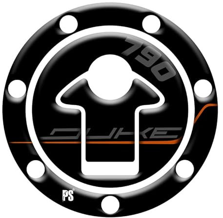 Paraserbatoio.it Aufkleber mit 3D-Effekt, Tankschutz, Harz, kompatibel mit KTM Duke 790 The Scalpel - Schutzkappe - Farbe Schwarz v2