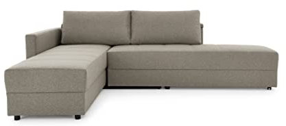 LOOKS by Wolfgang Joop Looks III Designer Sofa mit Boxspringfederung, Ecksofa mit Bettfunktion, hellgrau, 287x229x77 cm