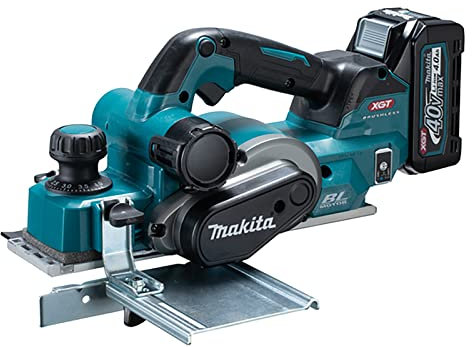 Makita KP001GD201 40V Max Li-ion XGT Brushless 82mm Planer Complete with 2 x 2.5 Ah Batteries and Charger Supplied in a Makpac Case