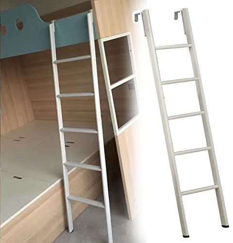 Scaletta Letto a Castello Scala a Castello Salvaspazio per Camper con 2 Ganci, Scala per Letto a Castello Alta 150 Cm/59 Bianca, Scala a Castello per Camper per Rimorchi da Viaggio, Carico 150 Kg/ 33