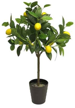 Künstlicher Zitronenbaum mit Früchten 70 cm Deko Baum Kunstpflanze Zimmerpflanze Zitronenbaum