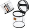Rough Enough transparente Make-up-Organizer-Tasche für Reisen, Frauen, Schönheitspflege, Schwarz, 7.3 x 6 x 6 inch, Transparent
