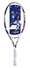 Babolat, Tennisschläger Modell B Fly, Größe 23, Weiß/Rosa, Schutzhülle inklusive, Leicht und wendig, Ideal für Anfänger, Integrierte Lehrhilfen, Geeignet für Spieler von 125 bis 135 cm