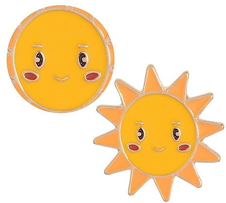 GALPADA Broche Cartoon Motif Soleil pour Femmes Accessoire de Mode Élégant Épinglette de Vêtements Corsage pour Événements