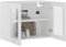 homiuse Hängeglasschrank Weiß 80x31x60 cm Holz Küchenschrank Hängeschrank Küche Vorratsschrank Schrank Klein Apothekerschrank Küchenschränke Haushaltsschrank Wandschrank HäNgend Zwei Regale