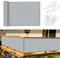 Sunnylaxx Frangivisto Balcone per Protezione 90x400 cm,Schermo Privacy,Recinzione Copertura per Privacy Balcone PES,per Balcone Giardino terrazza,con Occhielli e Fascetta, Grigio