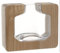LEONARDO HOME AUTENTICO Objektvase • 1 Stück • Hingucker im Natur-Design • Stillvolle Optik durch Holzelemente • Rustikale Vase für Blumen • Zeitlose Dekovase • Höhe 17,5 cm • Mehrfarbig • 039987