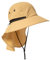 TOP-EX XL/XXL Wasserdicht Sonnenhut Herren Breite Krempe Sonnenschutz Mütze Outdoor Trekking Hut mit Nackenschutz Safari Sommer Mütze Faltbar 94599_Khaki M/L