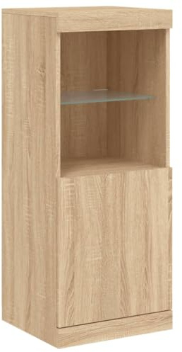 vidaXL Sideboard mit LED-Leuchten Sonoma-Eiche 41x37x100 cm