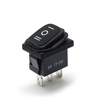 NIXCON Micro-Interrupteur KCD1 12v 220v 30A Étanche 3 Broches Interrupteur à Bascule Illuminé Verrouillage 4 Broches sur Arrêt sur Interrupteur à Bascule Marin d'urgence (Color : on-Off-on)