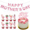 TYXHXTF Party Dekoration, Happy Mother's Day Banner Deko, Cupcake Topper, Happy Mothers Day Banner, Muttertag Dekorationen, für Muttertag Geburtstag Dekoration