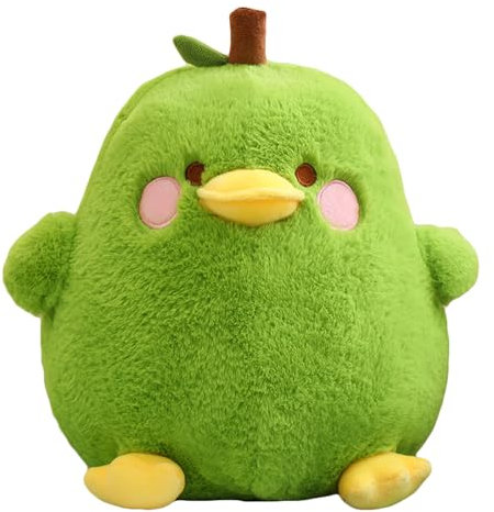 Ueiwffzo Plüschtier Baby Spielzeug Entenküken Birnen Plüschspielzeug, Niedliche Plüschtiere Deko für Babyzimmer Kinderzimmer (Grün,30cm)