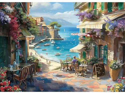AIRDEA Landschaft Diamond Painting Erwachsene, DIY 5D Meer Diamant Painting Bilder, Bastelset Erwachsene Frauen als Haus Wanddeko 40x30 cm