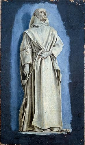 MHFFDYIV Berühmte Gemälde Moderne Kunst Wandbild Ölgemälde Kunstdruck Saint Bruno Gemälde auf Leinwand von Laurent De La Hyre Kunst Poster für Schlafzimmer Home Decor 60x90cm
