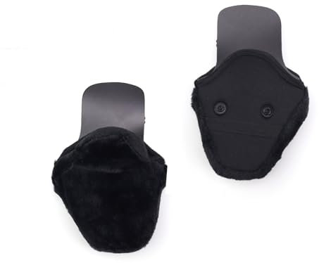 HUANR Ohrenwärmer Fahrradhelm, 2 Stück Abnehmbare Ohrenschützer Fahrrad, Wind Kältebeständig, Ohrenschützer Winter, Geräuschreduzierung, Ohrenwärmer, Ohrwärmer Gefüttert für Outdoor Aktivitäten