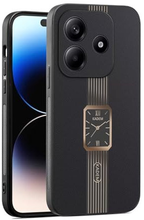 ATISIJIE Handyhülle für Motorola Moto G8 Plus,Textur rutschfest Schutzhülle,Hautfreundliches Hochwertiges PU+ Ultradünnes TPU,Mode Stoßfest Handyhülle für Motorola Moto G8 Plus-Schwarz