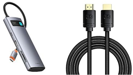 Baseus USB C Hub 7 in 1 Adapter und HDMI Kabel 8K 60Hz 2.1
