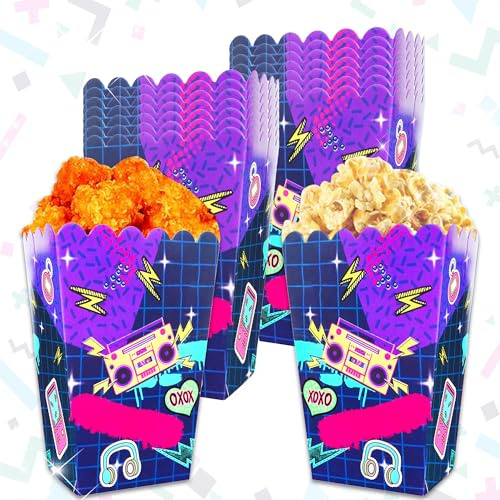 Retro Party Favor Bags zurück zu 90's Hip Hop Süßigkeiten Geschenk | 12 PCS Retro Party Favor Bags zurück zu 90's Hip Hop Süßigkeiten Geschenk behandeln Goodie Bags für 80er Jahre Thema Disco