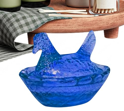 GkgWuxf Salzbehälter, kleine Hühner-Box mit Deckel, Zuckerdose, für Pfeffer, Zucker, Aufbewahrung, Esszimmer, Kochen, Backtisch, Thekendekoration