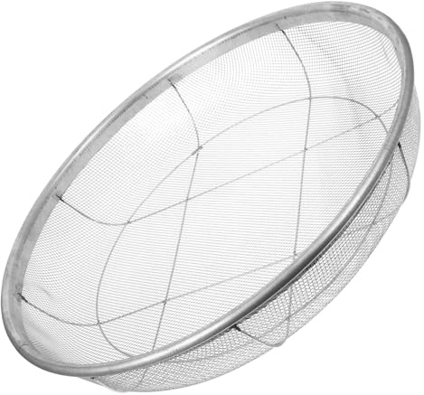 VICASKY Tamis Rond de Jardin 43 Cm Mailles 2,5 Mm en Fil Métallique pour Sol et Filtration des Pierres Usage Jardinage Pelouse Tamisage Manuel Efficience Élevée