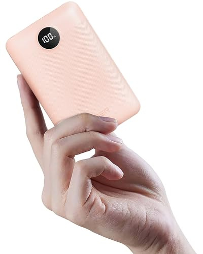VEGER 20000mAh Batería Externa Power Bank - Batería Portátil con Carga Rápida 22.5W QC3.0, USB-C Entrada y Salida para iPhone, Android, Tablets y Más (Rosa)