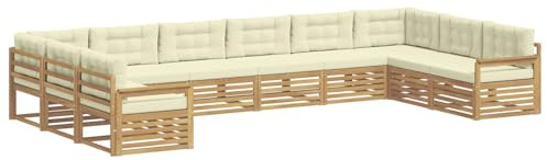 vidaXL Sofagarnituren Massivholz Akazie, Bequeme Gartensofa, modernes Eckmöbel, Robustes Loungemöbel, schickes Set für die Terrasse