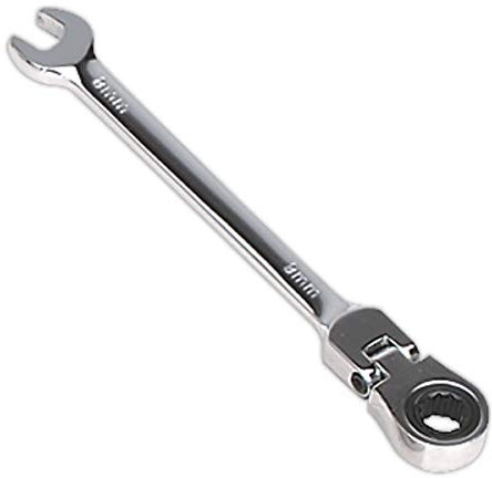 Sealey Fhrcw08 Flexi-Head Ratchet Combination Spanner 8Mm