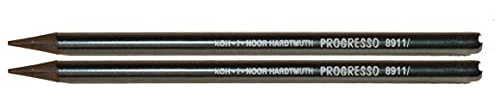 Koh-I-Noor Bleistifte Härte 4B Graphitstifte im Lack ohne Holz HB Vollminen Progresso Bleistifte, Blisterverpackung, 2 Stück