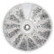 2400 X Silver Clear Nail Art Rhinestone Round Diamante 1.5mm Glitter Gem Wheel