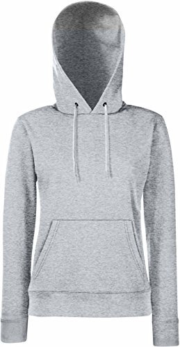 Classic Hooded Sweat Lady-Fit - Farbe: Heather Grey - Größe: XL