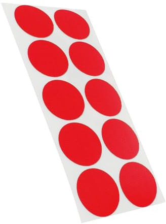 Klebepunkte farbig | PE-beschichtete Markierungspunkte | Farbe, Menge & Durchmesser wählbar | Bunte Klebepunkte (Rot, Ø 30 mm, 100 Stück)