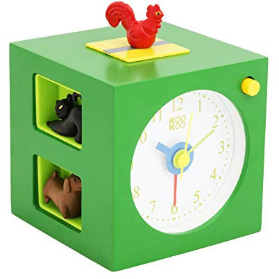 KOOKOO KidsAlarm Grün, Kinderwecker mit 5 Bauernhoftieren und echten Aufnahmen