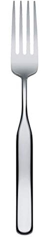 Alessi 18/10 Stainless Steel Mirror Polished Collo-alto Dessert Forks, Set of 6, Silver