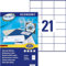 Europe100 Art. ELA045 Adressaufkleber (2.100 Klebeetiketten, 70x41mm auf A4, Papier matt, individuell bedruckbar, selbstklebende Adressetiketten, kompatibel zu AVERY 3481) 100 Blatt, weiß