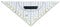 Linex 2621GH Geometrie-Dreieck mit Griff, Hypotenuse 22,5cm aus Kunststoff, Facette, senkrechte Kante