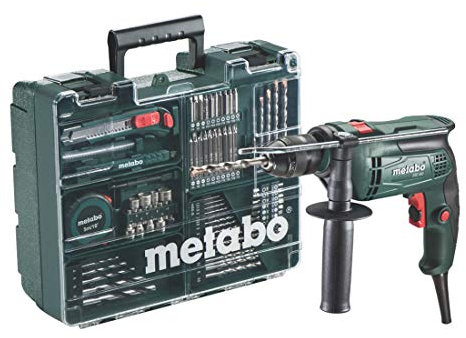 Metabo Trapano a percussione SBE 650 Mobile officina con 55 accessori Set, 600671870