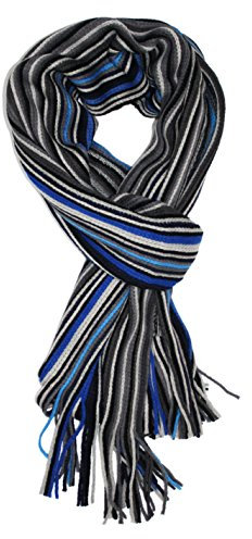 Ted and Jack Strickschal, gestreift, mehrfarbig - Blau - Einheitsgröße