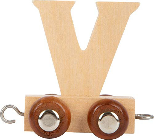 Buchstabenzug | Wunschname zusammenstellen | Holzeisenbahn | EbyReo® Namenszug aus Holz | personalisierbar | auch als Geschenk Set (21 Buchstabenzug V)