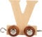 Buchstabenzug | Wunschname zusammenstellen | Holzeisenbahn | EbyReo® Namenszug aus Holz | personalisierbar | auch als Geschenk Set (21 Buchstabenzug V)