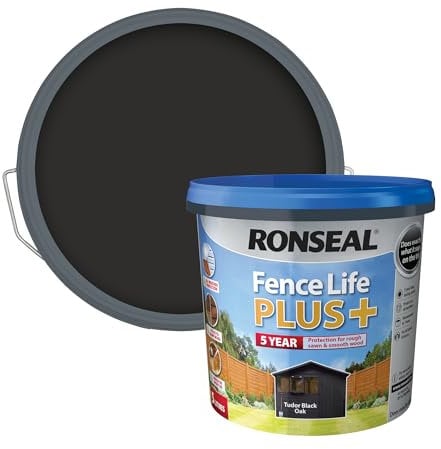 Ronseal RSLFLPPCTBO5 5 Litre Fence Life Plus Tudor Paint - Black Oak