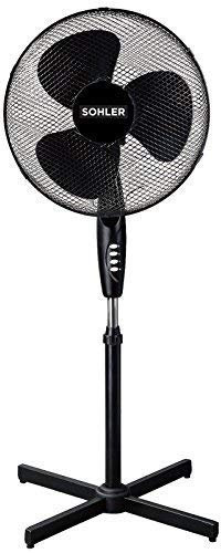 Black 16 Standing Pedestal Stand Fan Adjustable Oscillating Rotating Stay Cool 3 Speed