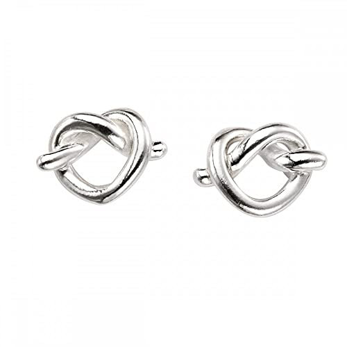 Beginnings Damen-Ohrstecker Brezel, Silber