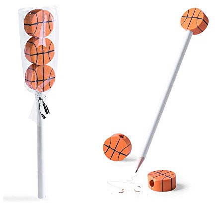 30 Bleistifte mit 3 Radiergummis für Basketball, Kindergeschenke für alle Arten von Veranstaltungen.