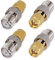 kwmobile 4X F-Buchse auf SMA Stecker Adapter - F-Buchse Female ohne Pin zu SMA Male mit Pin Konverter - SMA-Adapter Koaxial Steckverbinder