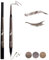 Music Flower 2-in-1 Augenbrauenstift, Wasserfester und lang anhaltender flüssiger Augenbrauenstift, Doppelseitiger Stift zum Auffüllen und Definieren der Augenbrauenfarbe, Chestnut