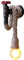 Aplique de Tubería de Agua Hierro Industrial Vintage con Cuerda de cáñamo Lampara de pared Tubo Creativo Antiguo para Bar Pasillo Entrada Comedor Dormitorio（Negro）