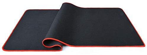 Estesa Gaming Mouse Pad con bordi rifiniti, Grande Mousepad, antiscivolo tastiera Gomma Base Pad, scrivania Mat for Gamer (Color : Red, Size : 100 x 50 cm)